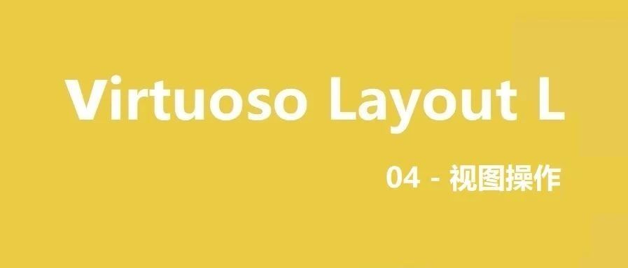 Virtuoso Layout L系列 ｜ 视图操作 ¹