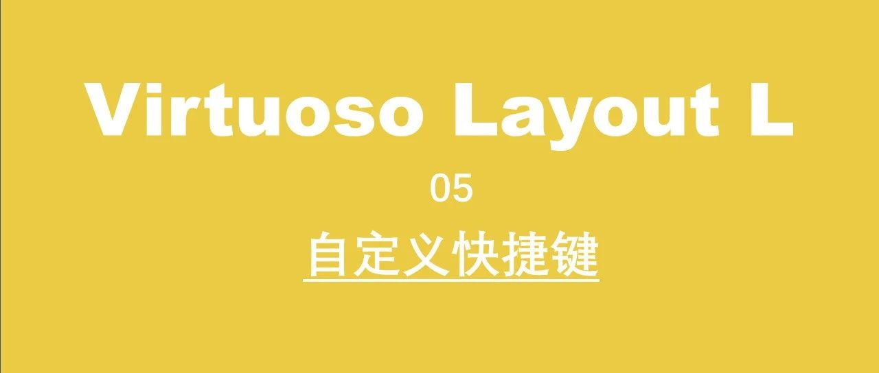 Virtuoso Layout L系列 ｜ 快捷键 ²